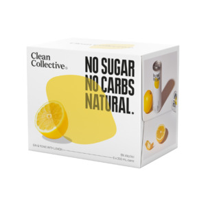 Products: Clean Collective Gin & Tonic with Lemon 5% Cans 6x250ml - Gin RTD's Super Liquor