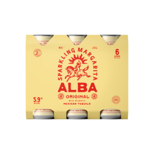 Alba Original Sparkling Margarita 5.9% Cans 6x250ml - Tequila RTD Super Liquor