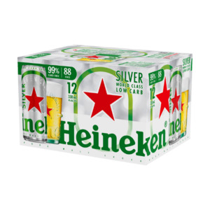 Heineken Silver Low Carb Cans 12x330ml - International Beer Super Liquor