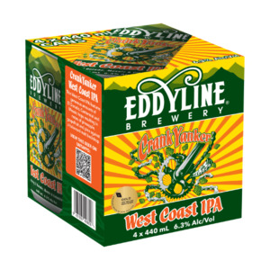 Craft Beer: Eddyline Crank Yanker IPA Cans 4x440ml - Craft Beer Super Liquor