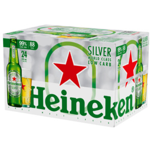 Heineken Silver Low Carb Bottles 24x330ml - International Beer Super Liquor