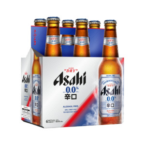 International Beer: Asahi Super Dry 0.0% Alcohol Free Bottles 6x330ml - International Beer Super Liquor