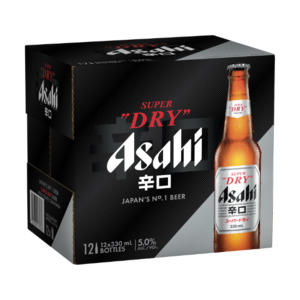 International Beer: Asahi Super Dry Bottles 12x330ml - Beer & Cider Super Liquor