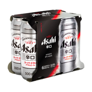 International Beer: Asahi Super Dry Cans 6x500ml - International Beer Super Liquor