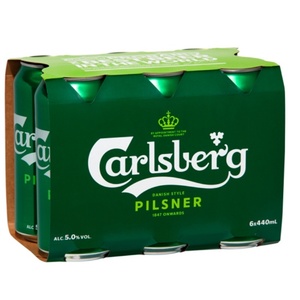 International Beer: Carlsberg Pilsner Cans 6x440ml - International Beer Super Liquor