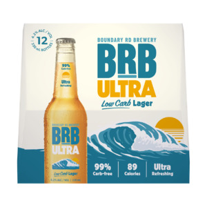 New Zealand Beer: Boundary Road Brewery Ultra Low Carb Lager Bottles 12x330ml - New Zealand Beer Super Liquor