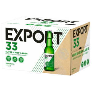 Export 33 Bottles 24x330ml - New Zealand Beer Super Liquor