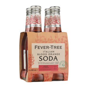 Mixers: Fever-Tree Italian Blood Orange Soda Bottles 4x200ml - Mixers Super Liquor
