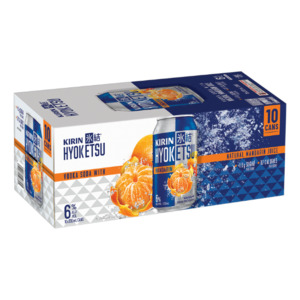 Kirin Hyoketsu Mandarin Vodka Soda 6% Cans 10x330ml - Vodka RTD's Super Liquor