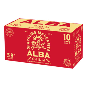 Alba Chilli Sparkling Margarita 5.9% Cans 10x250ml - Tequila RTD Super Liquor