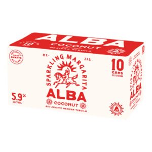Products: Alba Coconut Sparkling Margarita 5.9% Cans 10x250ml - Tequila RTD Super Liquor
