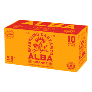 Alba Orange Sparkling Cantaritos 5.9% Cans 10x250ml - Tequila RTD Super Liquor