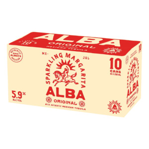 Products: Alba Original Sparkling Margarita 5.9% Cans 10x250ml - Tequila RTD Super Liquor