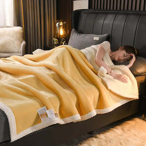 Micro Mink Blanket - Yellow