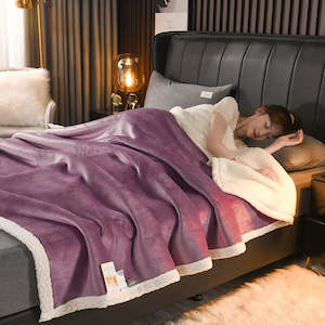 Micro Mink Blanket - Dark Purple