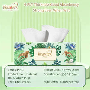 Home And Living: Hearttex Premium Facial Tissue 4-Ply 90 Sheets - 24 Boxes | FSC Certified | Ultra Soft