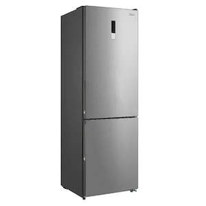 Midea 321L Bottom Mount Fridge Freezer Stainless Steel