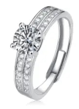Yorkerla Jewellery: 1 Carat Fairy Diary 925 Silver Moissanite Stone Ring