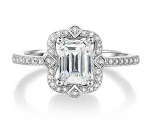 Yorkerla Jewellery: 1 Carat Dreamland 925 Silver Moissanite Stone Ring