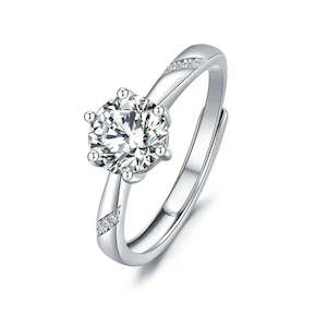 Yorkerla Jewellery: 1 Carat Necromancy 925 Silver Moissanite Stone Ring