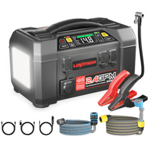 LOKITHOR Jump Starter with Pressure Washer Air Compressor 2500Amp-AW401