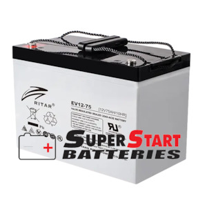 Ritar EV12-75 12V 75Ah AGM Deep Cycle Battery RA12-75EV