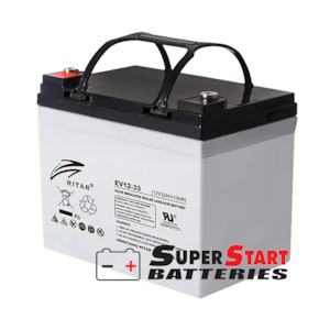 Marine And Boat Batteries: Ritar EV12-33 AGM Battery - 12V 35Ah Mobility Scooter