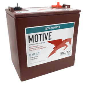 Marine And Boat Batteries: Trojan AGM PRO T875-AGM-PRO T-875 AGM Deep Cycle Battery 8V 170AH