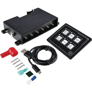 Controllors Cables More Solar Power: Drivetech 4X4 6-Way Touch Switch Panel with Bluetooth Control DT-SWP06