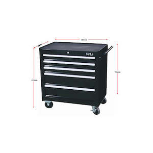 SP Tools 5 Drawer Roller Cab Tool Box Black Custom Series SP40111