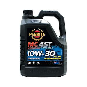 Oils Fluids Filters: Penrite 4-Stroke 10W-30 Semi Synthetic Motorcycle Engine Oil 4L - MC4SEMI10W30004