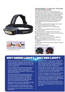 Narva 71427 ALS Rechargeable LED Head Lamp | 180 Lumens with White, Green & Red Functions