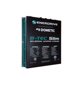 Enerdrive B-TEC LiFePO4 Slim Case Battery - 12V 200Ah