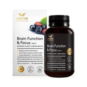 Harker Herbals Brain Function & Focus Daily Capsules 90