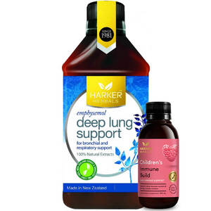 Harker Herbals: Harker Herbals Deep Lung Support 500ml + FREE Children's Immune Build 150ml
