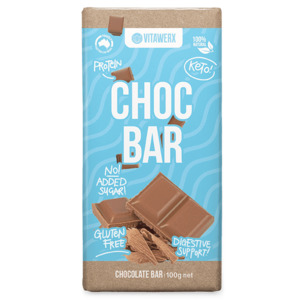Vitawerx Milk Chocolate Bars 100g x12