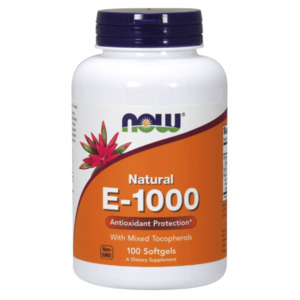Vitamin E: Now Foods Natural E-1000 100 Softgels