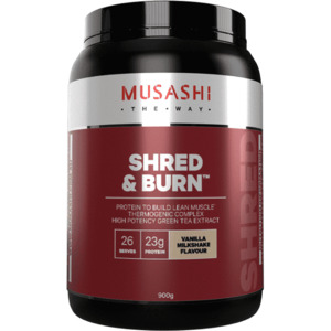 Informed Sport Certified: Musashi Shred & Burn Protein 900g
