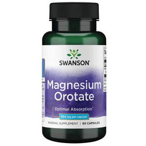 Magnesium: Swanson Magnesium Orotate 654mg 60 Caps
