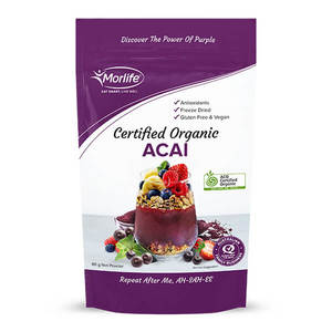 Morlife Certified Organic Acai Powder 80g