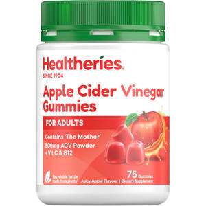 Apple Cider Vinegar: Healtheries Adult Apple Cider Vinegar Gummies x75