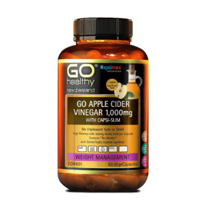 Apple Cider Vinegar: Go Healthy Go Apple Cider Vinegar 1000mg with Capsi-Slim 60 Caps