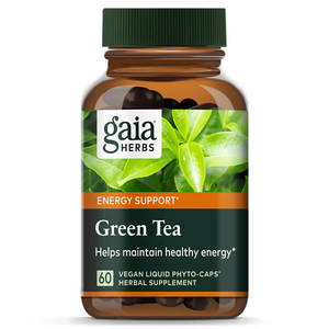 Caffeine: Gaia Herbs Green Tea 60 Caps