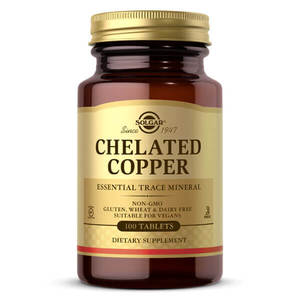 Solgar Chelated Copper 2.5mg 100 Tabs
