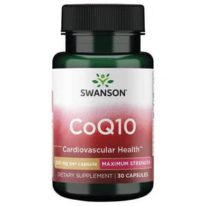 Coenzyme Q10: Swanson Maximum Strength CoQ10 200mg 30 Caps