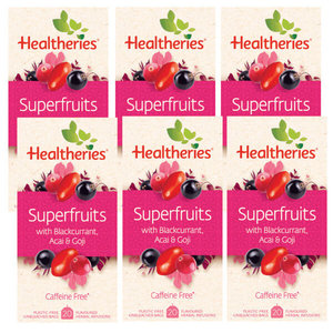 Healtheries Superfruits Tea with Blackcurrant, Acai & Goji 20 Bags x6 (6x Packag&hellip;