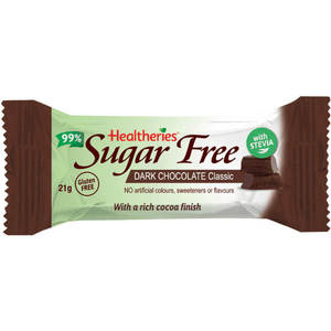 All Except Gift Cards: Healtheries 99% Sugar Free Dark Chocolate Bars 21g x20