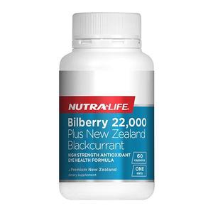 Nutralife Bilberry 22,000 60 Caps CLEARANCE Short Dated end of 01/2026