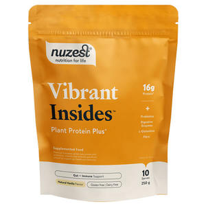 Plant Protein: Nuzest Vibrant Insides 250g CLEARANCE Short Dated end of 04/2026
