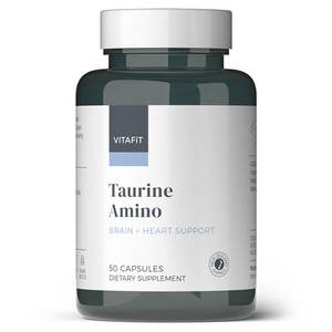 Vegan: Vitafit Taurine Amino 50 Caps CLEARANCE Short Dated end of 09/2026